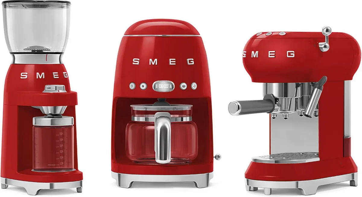 Smeg CGF11RDEU Elektrische Koffiemolen - Rood