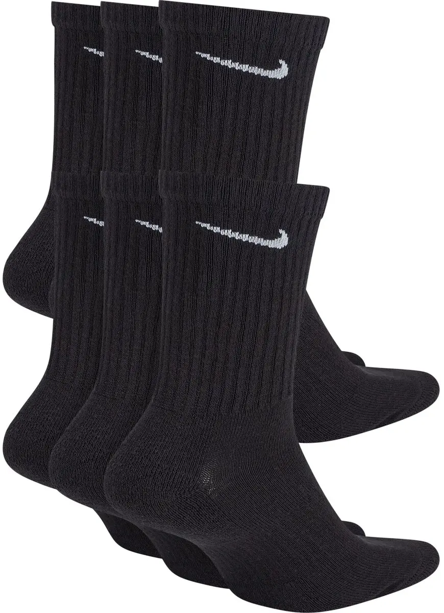 Nike Everyday Cushion Crew Sportsokken SX7666-010 - 6 Stuks - Zwart