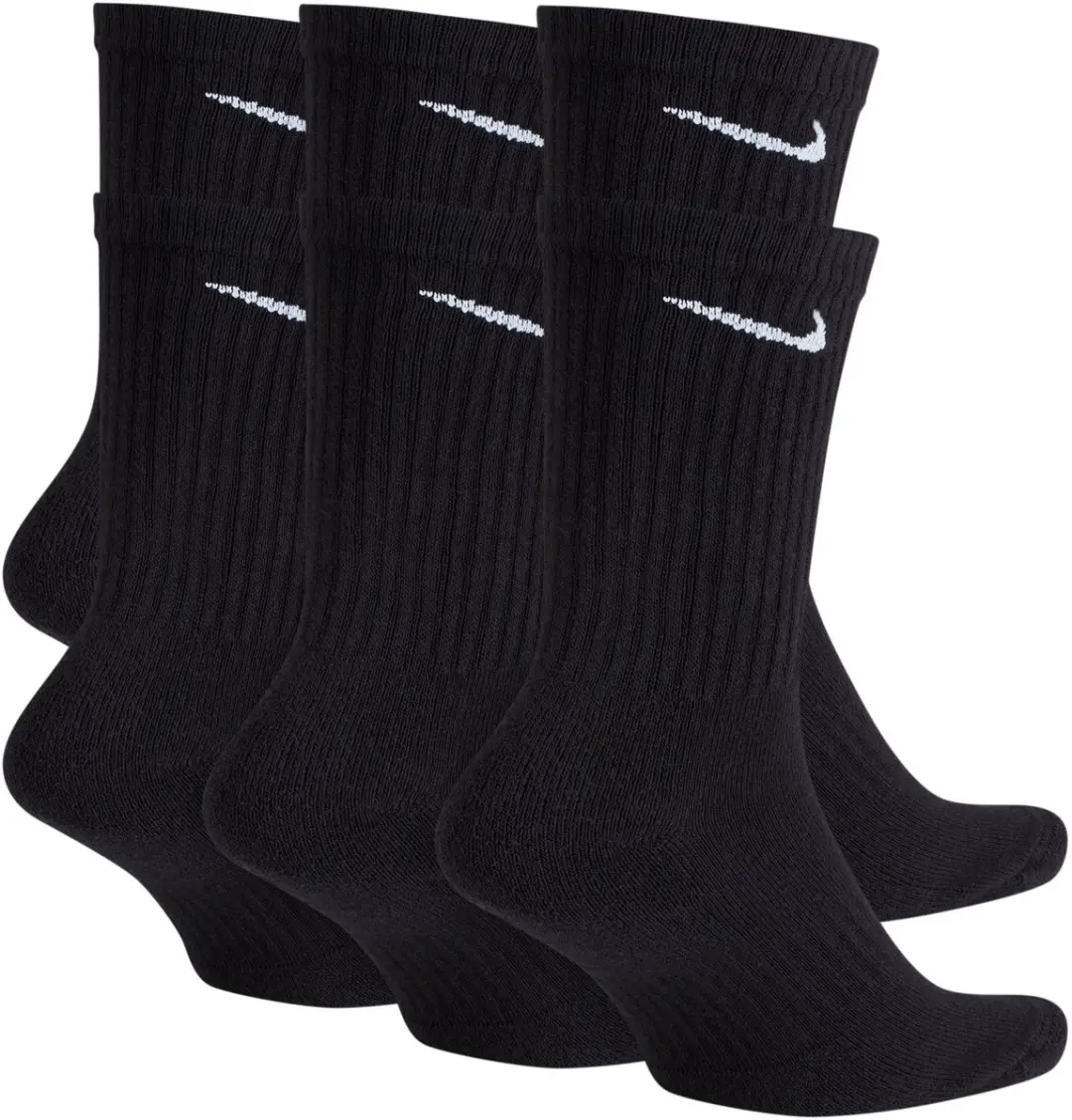 Nike Everyday Cushion Crew Sportsokken SX7666-010 - 6 Stuks - Zwart