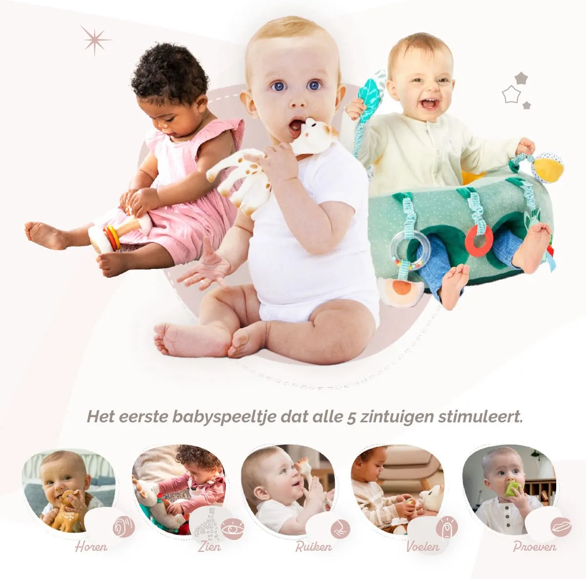 Sophie de giraf Activiteitenring - Rammelaar - Bijtring - Baby speelgoed - Kraamcadeau - Babyshower cadeau - Vanaf 3 maanden - 30x30x4 cm