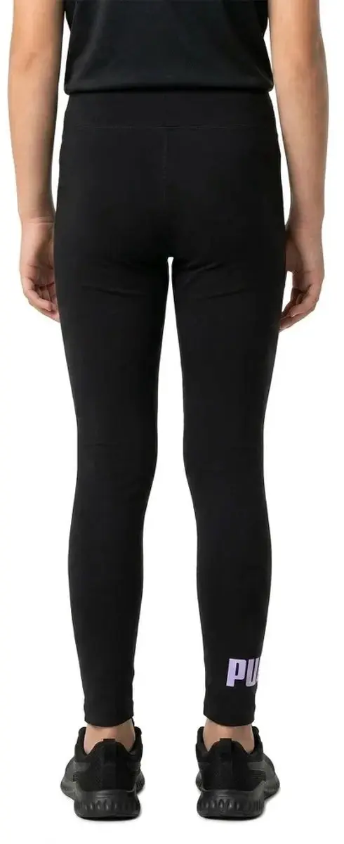 PUMA Ess 2 Color No1 Logo Leggings - 128 - Zwart/Lichtpaars - afbeelding 6 van 6