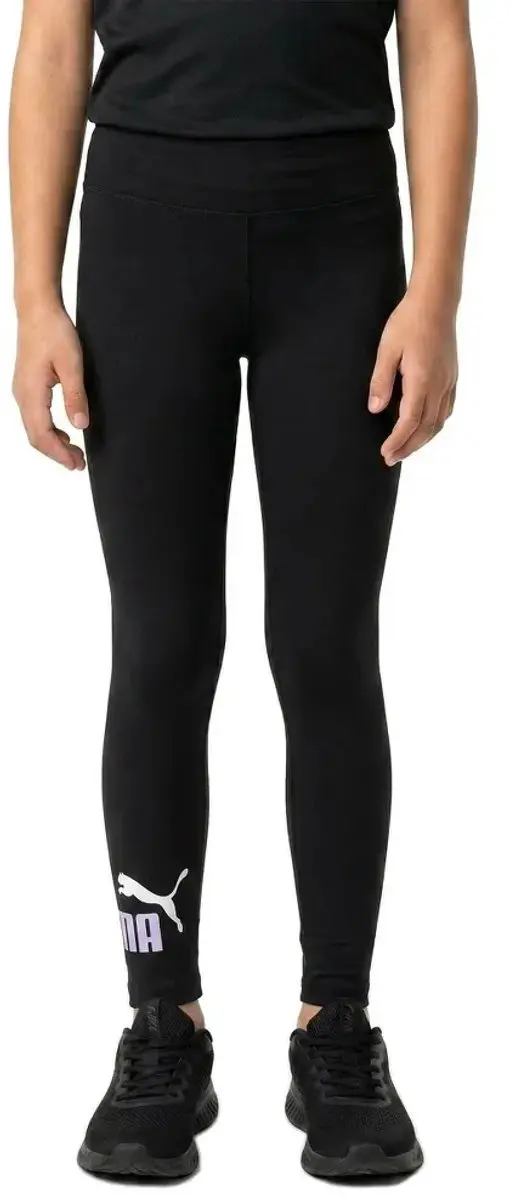 PUMA Ess 2 Color No1 Logo Leggings - 128 - Zwart/Lichtpaars