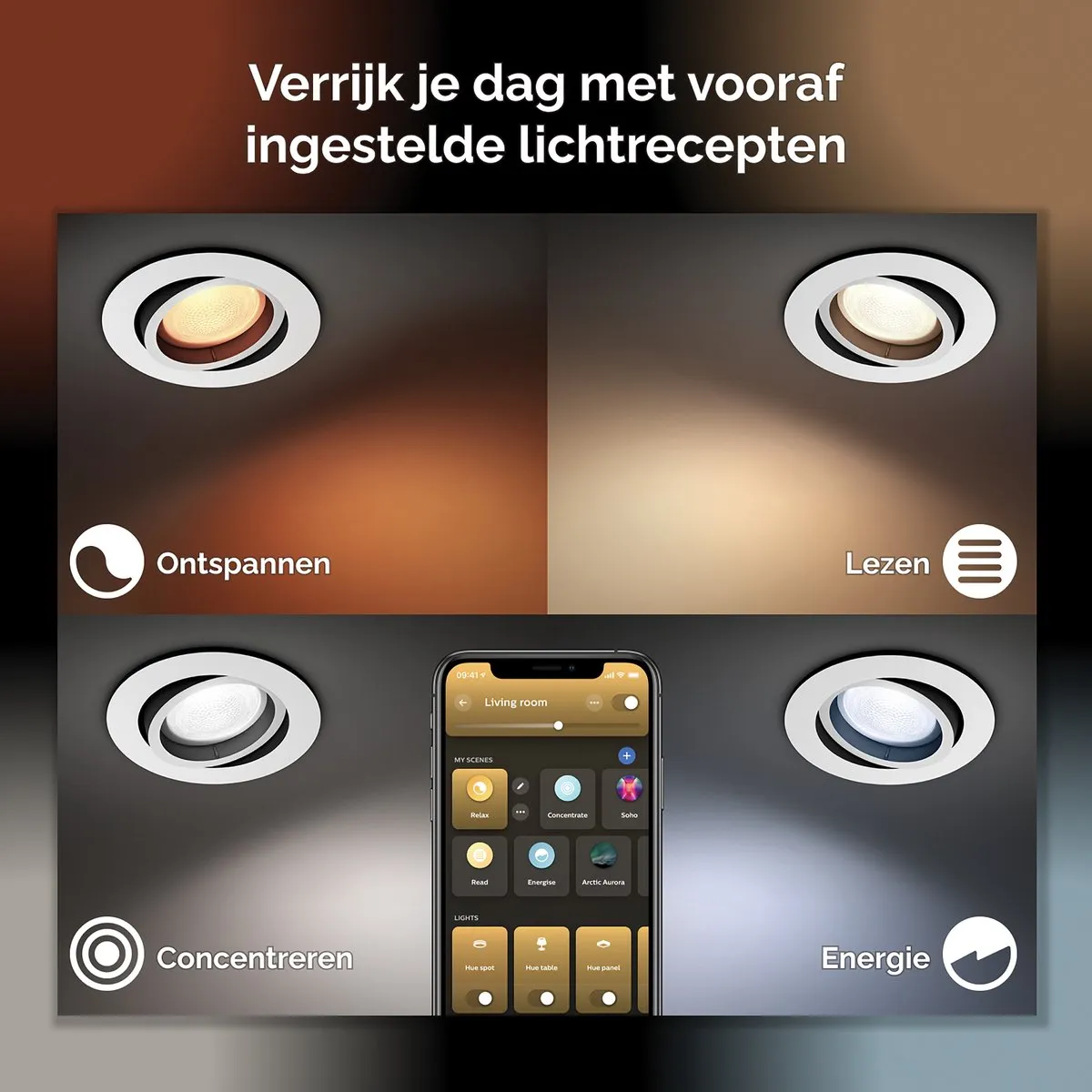 Philips Hue Milliskin Inbouwspot 1x5W - Wit - afbeelding 6 van 6