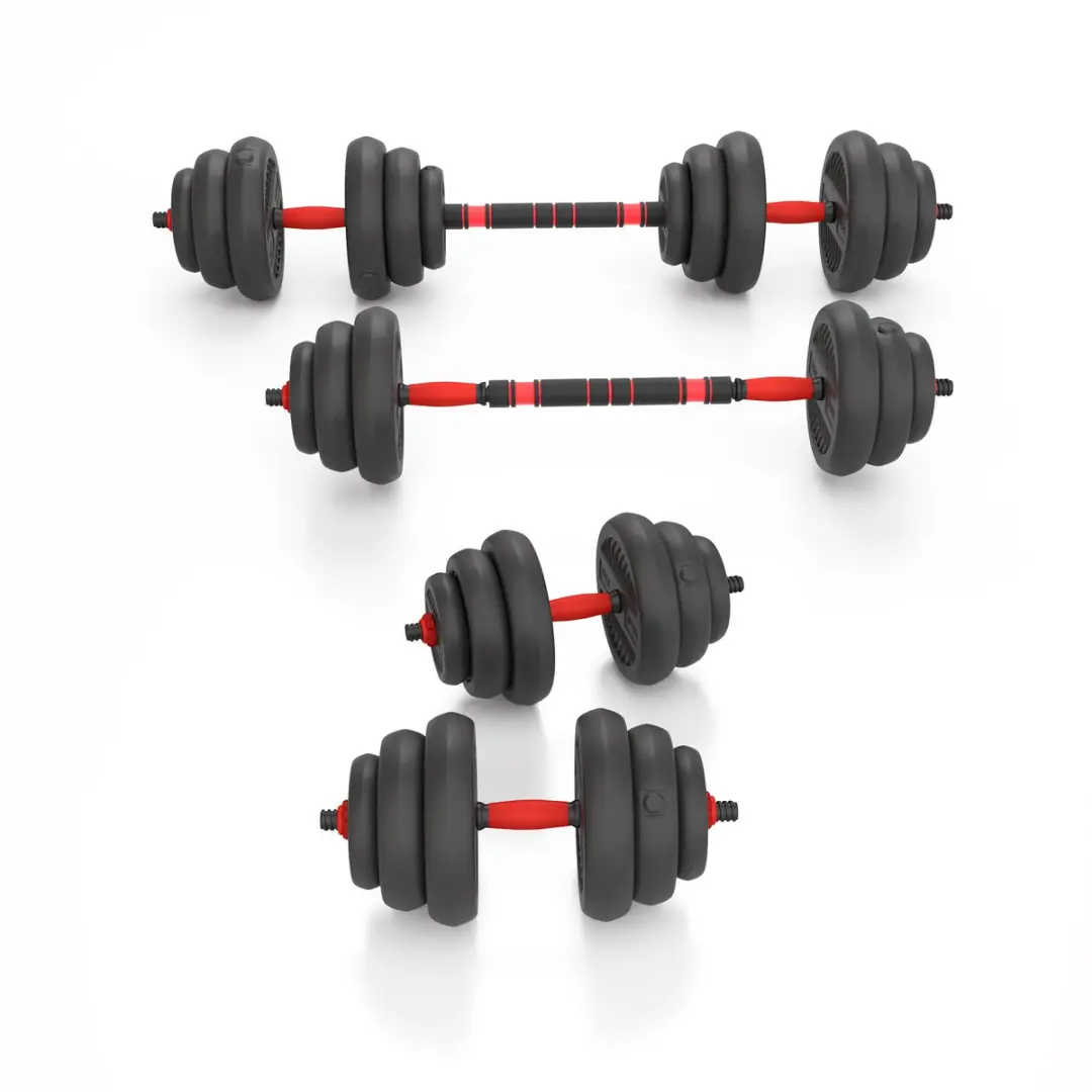 HMS 6-in-1 Krachttraining Set 20kg - Zwart/Rood