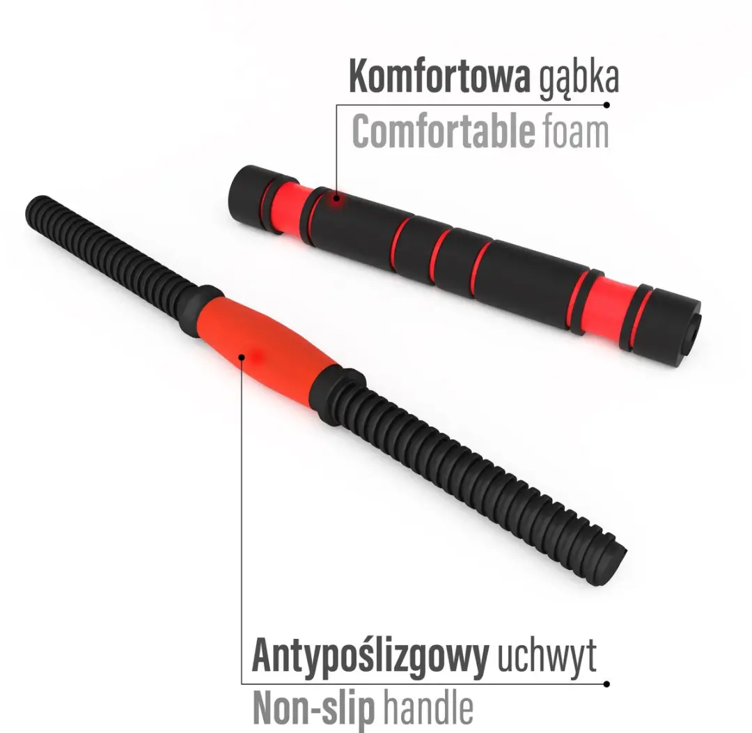 HMS 6-in-1 Krachttraining Set 20kg - Zwart/Rood