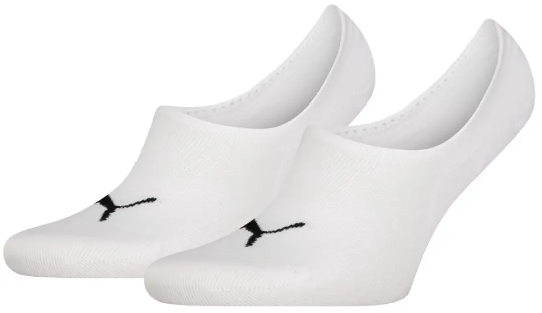 PUMA Unisex Footie 2P High Cut Kousevoetjes - 2 Stuks - Wit