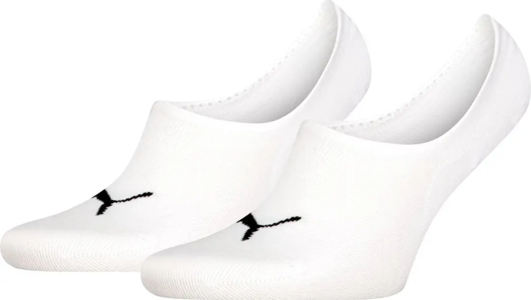 PUMA Unisex Footie 2P High Cut Kousevoetjes - 2 Stuks - Wit