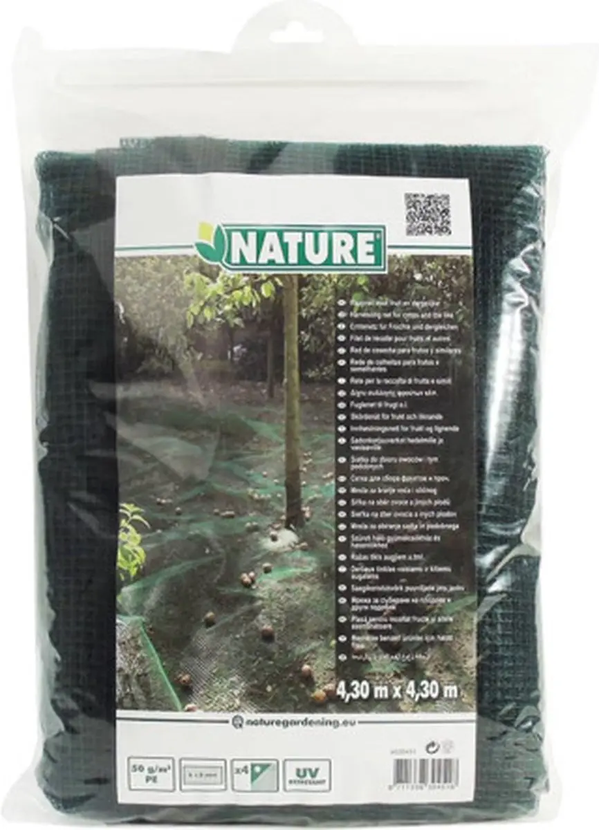Nature Raapnet 4,3x4,3m - 6x6mm Groen