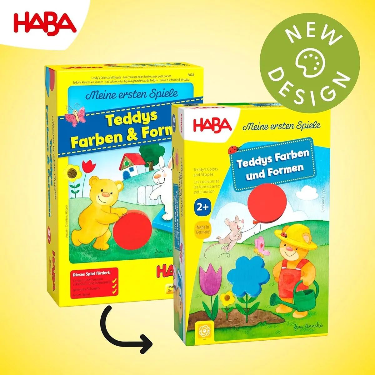 Haba Mijn eerste spellen Teddy's Kleuren en Vormen - Educatief 2+ jaar - Multicolor