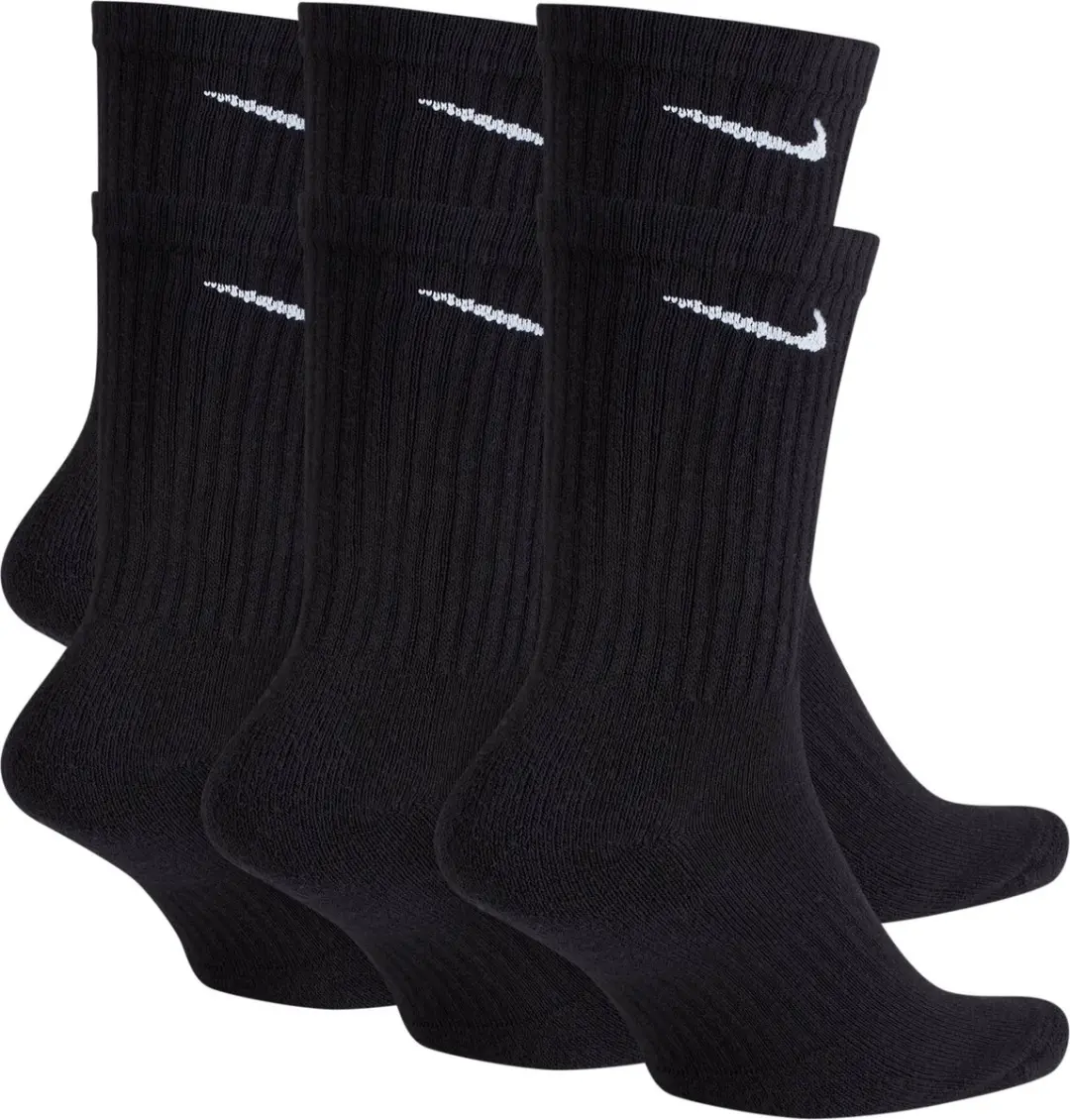 Nike Everyday Cushion Crew Sokken - Maat 42-46 - 6 Stuks - Zwart