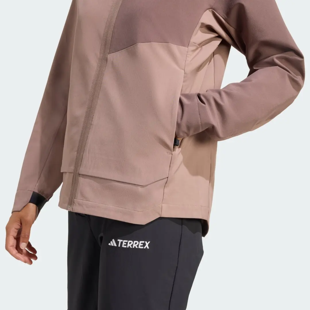 Adidas Terrex Multi Softshell Jack Dames - Bruin - XL