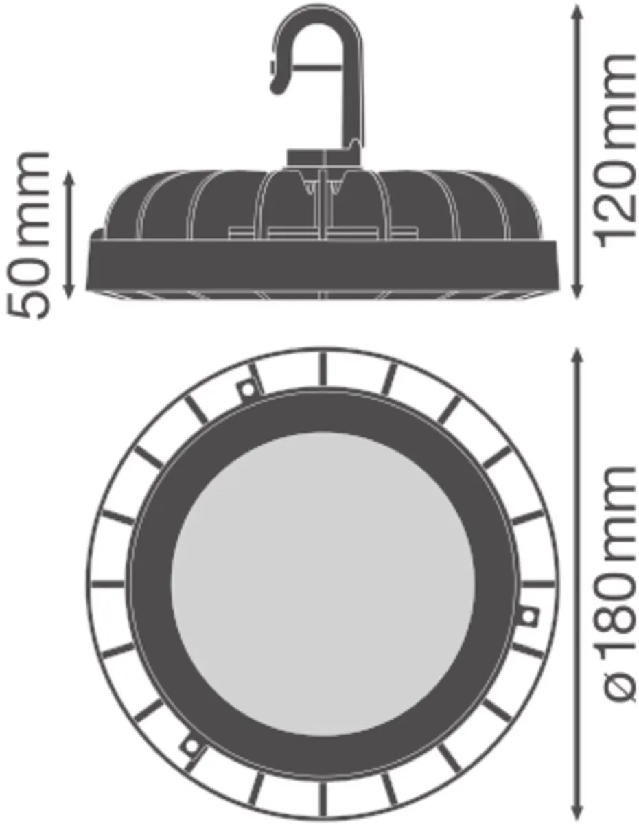 Ledvance LED High Bay Halstraler 83W 6500K 10000lm - Zwart