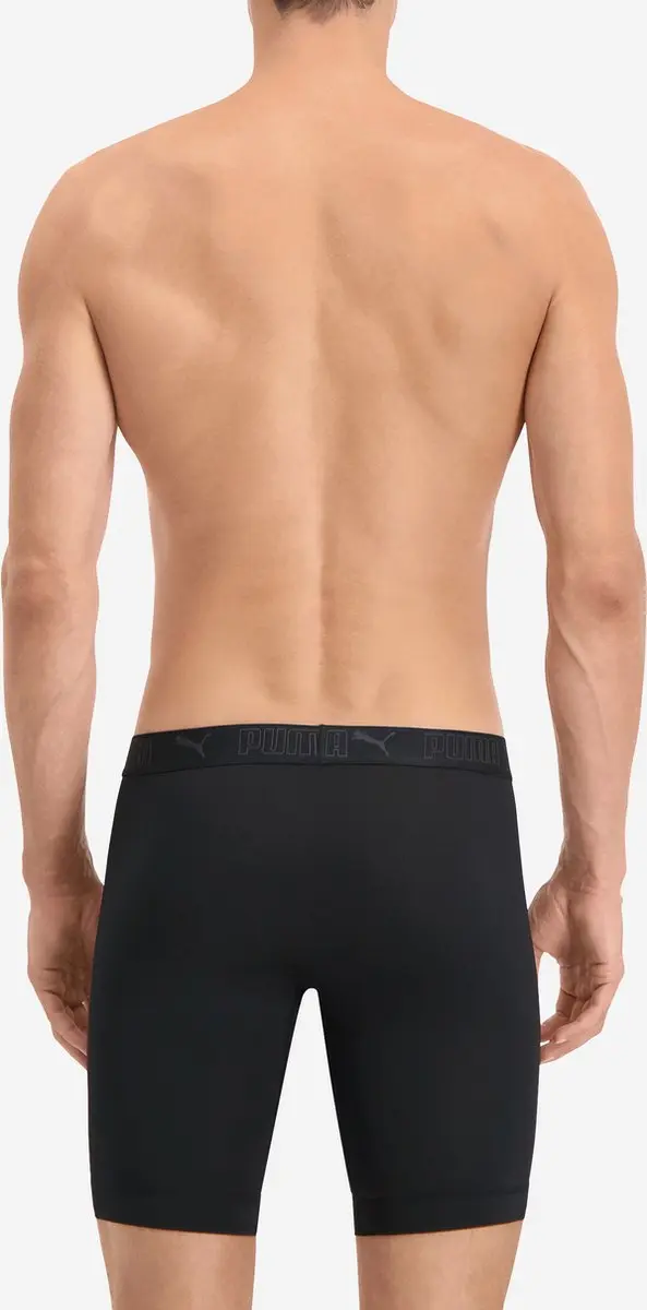 PUMA Sport Boxershorts Microfiber Long 2-pack M - Zwart