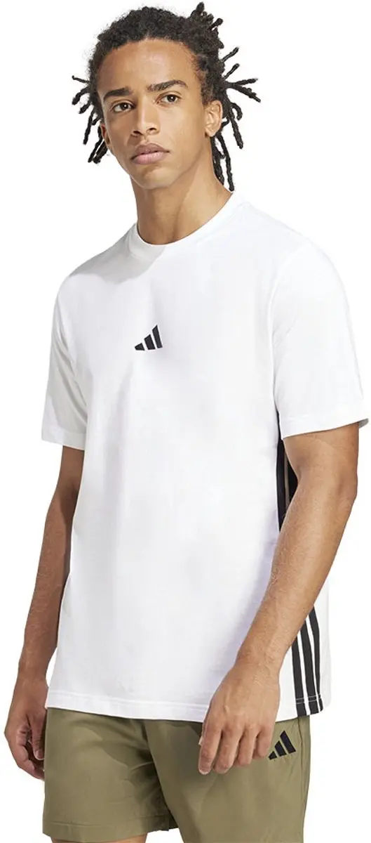 adidas Essentials 3 Stripes T-shirt Wit L
