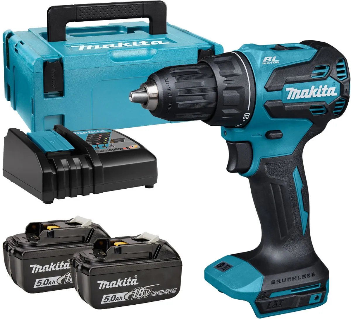 Makita DDF490RTJ Accu Schroefboormachine 18V - 2x Accu 5.0Ah