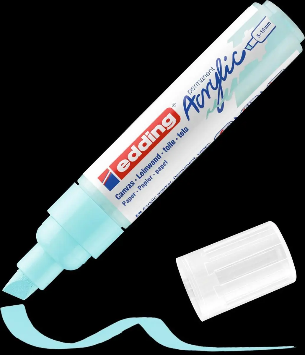 edding 5000 Acrylmarker Pastelblauw - afbeelding 3 van 3