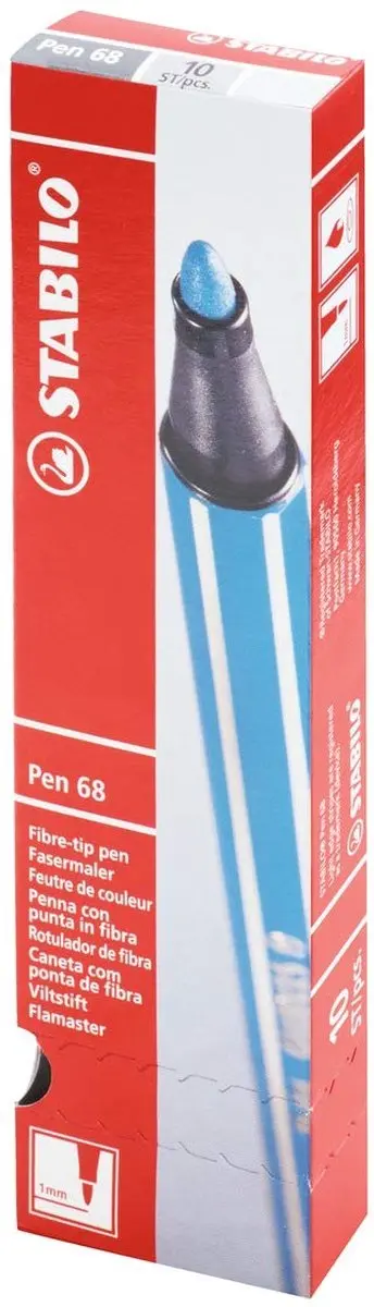 STABILO Pen 68 Premium Viltstift Roest Rood - 10 Stuks - afbeelding 6 van 6