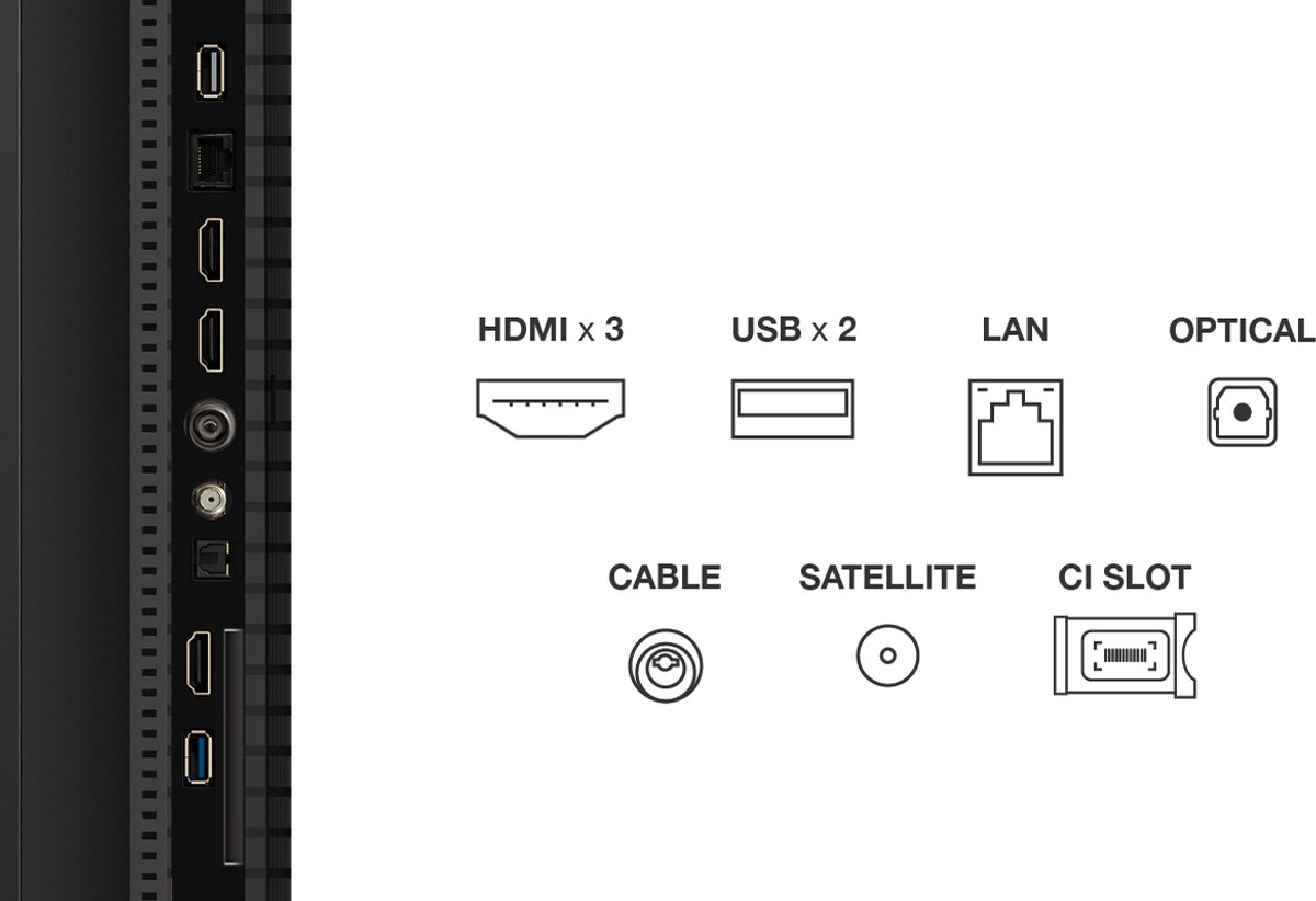 TCL 50QLED780K tv 127 cm (50") 4K Ultra HD Smart TV Zwart 430 cd/m²