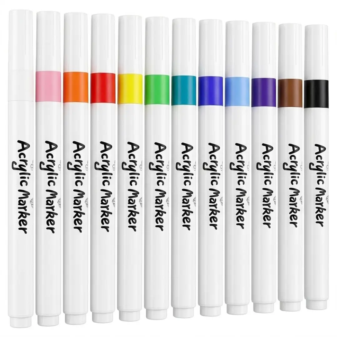 NUVEX Multicolor Acryl Verfstiften 12 Stuks