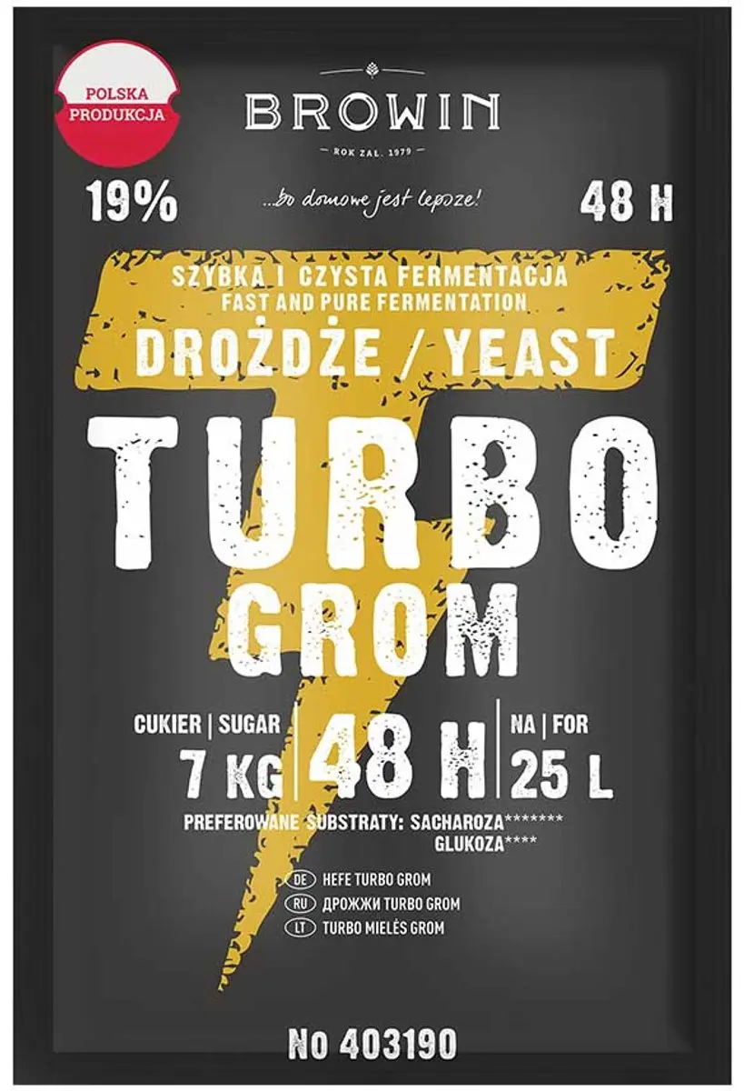 Browin Turbo Grom Distilleer Gist 19% - 150g