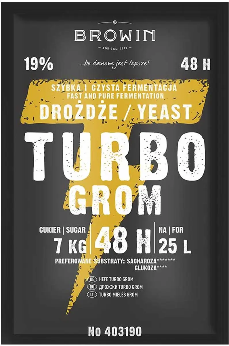 Browin Turbo Grom Distilleer Gist 19% - 150g