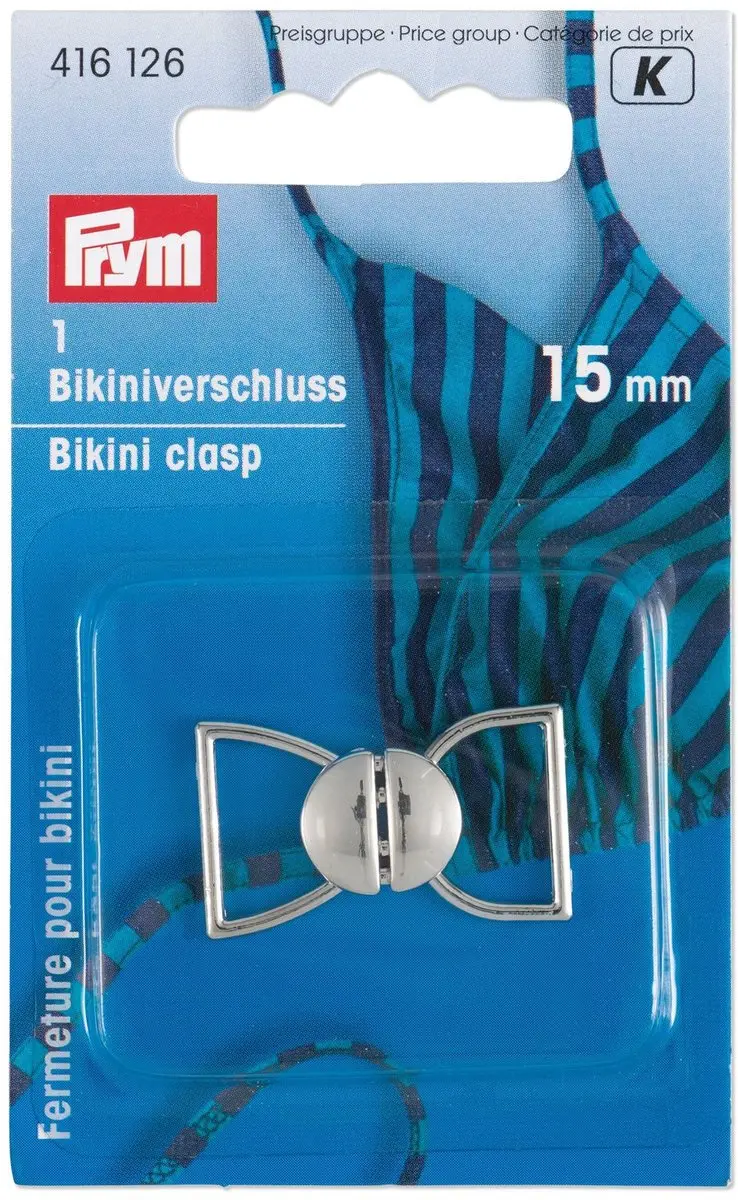 Prym Bikini- en Ceintuursluiting ST Haak 15mm - Zilver