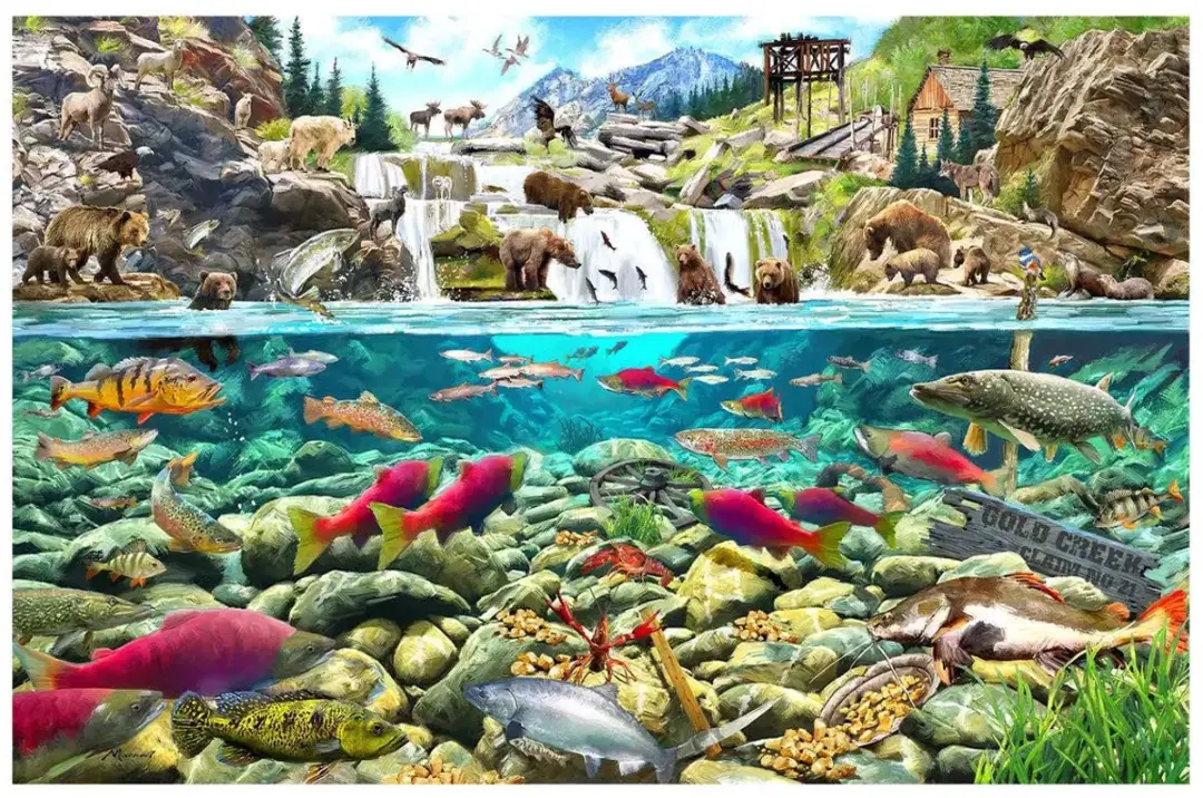 House Of Puzzles Gold Creek Legpuzzel 1000 Stuks - Natuur & Dieren