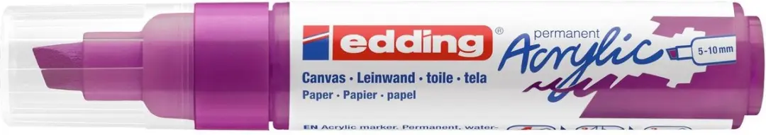 edding 5000 Acrylmarker Bessenrood - afbeelding 2 van 3