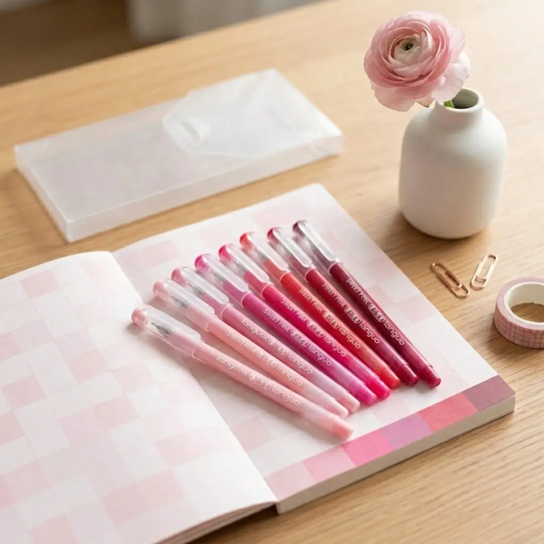 NUVEX Roze Gelpennen Set 9 Stuks