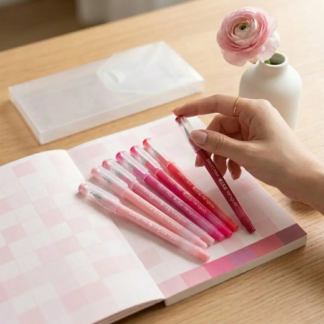 NUVEX Roze Gelpennen Set 9 Stuks