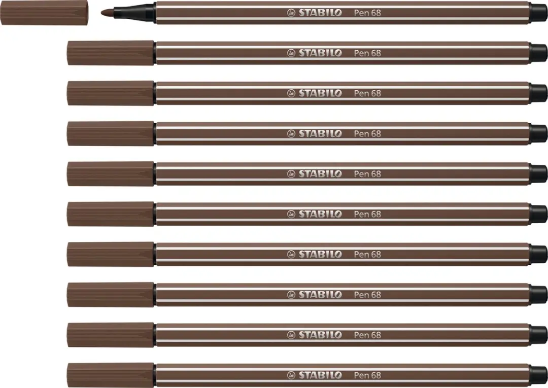 STABILO Pen 68 Premium Viltstift Bergbruin
