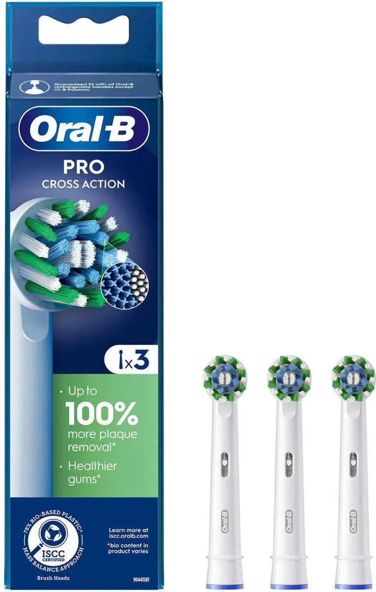 Oral-B Pro Cross Action Opzetborstels 3 Stuks