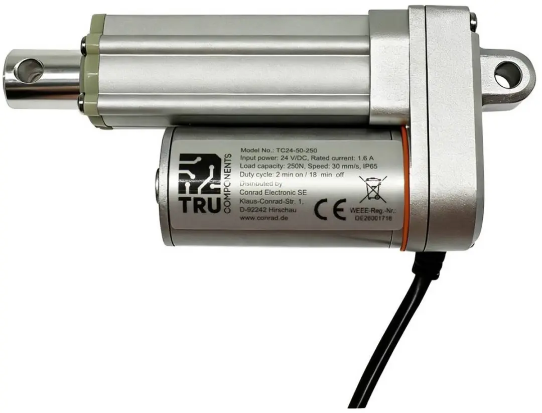 Tru Components TC24-50-250 Elektrische cilinder 24V - 50mm - 250N