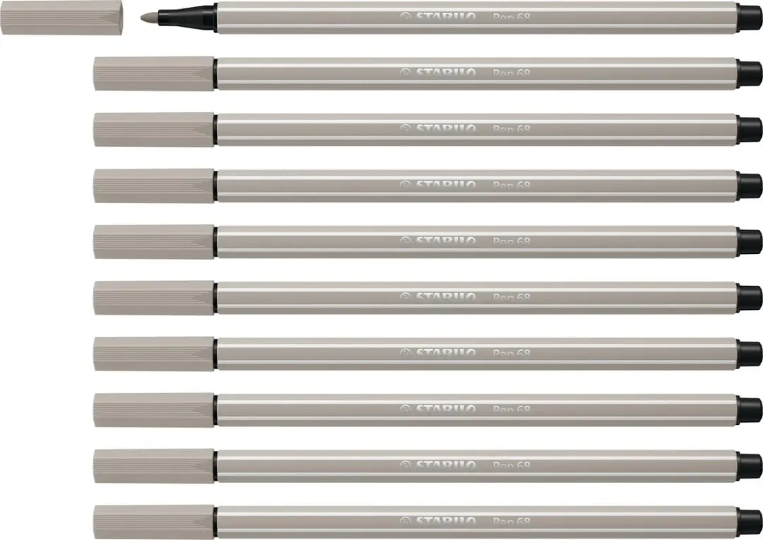 STABILO Pen 68 Premium Viltstift Warm Grijs