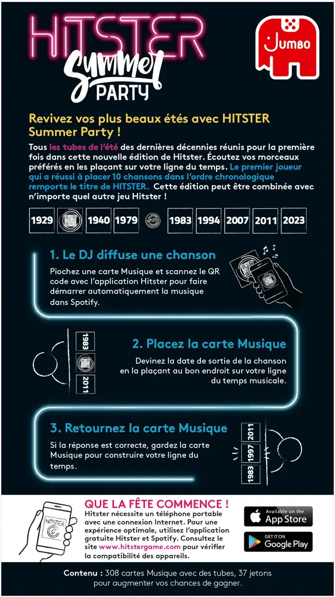 Hitster Summer Party France Franstalig Actiespel - 300 Kaarten - 10 Spelers - afbeelding 6 van 6