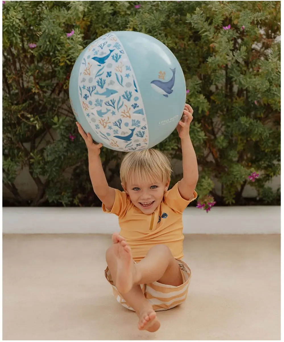 Rubo Toys Little Dutch Strandbal Ocean Dreams - 35cm - Blauw
