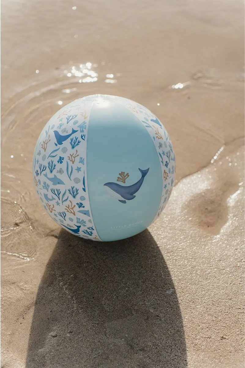 Rubo Toys Little Dutch Strandbal Ocean Dreams - 35cm - Blauw