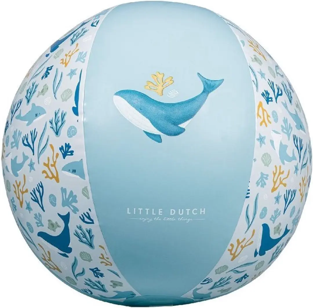 Rubo Toys Little Dutch Strandbal Ocean Dreams - 35cm - Blauw