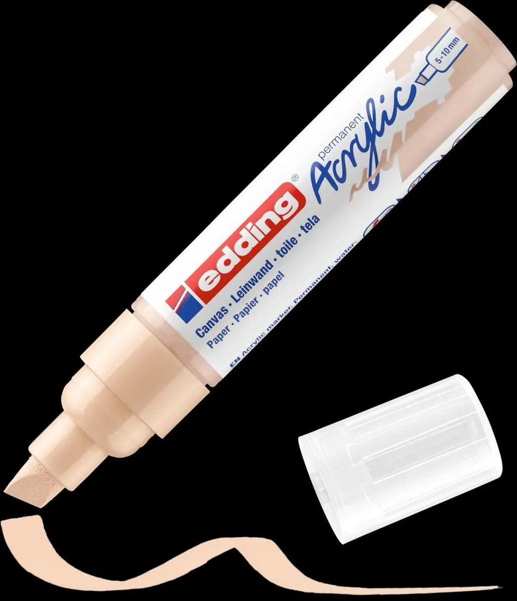 edding 5000 Acrylmarker Breed 255 Warm Beige - afbeelding 3 van 3