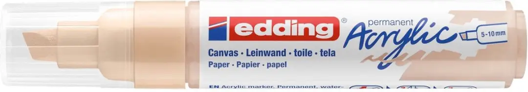 edding 5000 Acrylmarker Breed 255 Warm Beige - afbeelding 2 van 3
