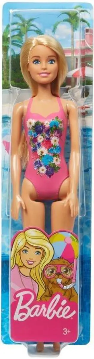 Barbie Strandpoppen - Roze badpak - Multi Color