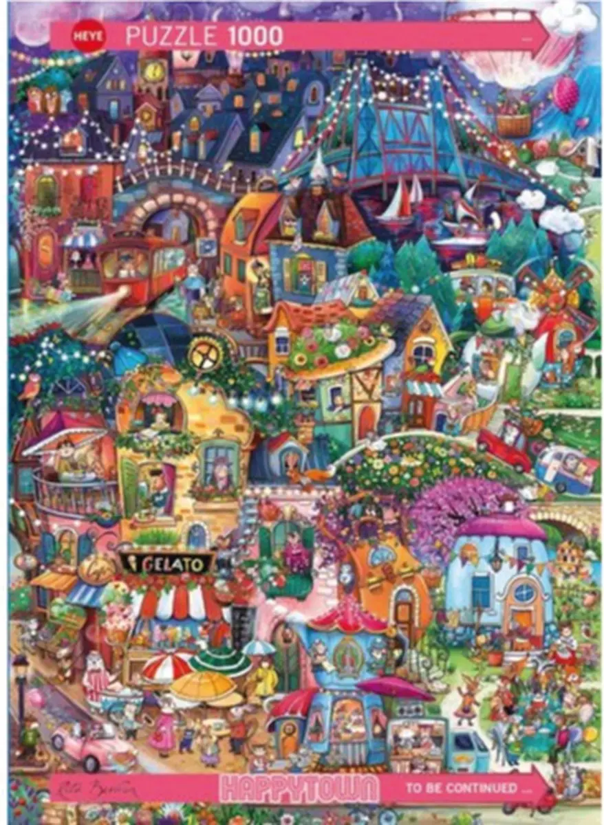 Heye Good Evening, Happytown Puzzel 1000 Stuks - Meerkleurig