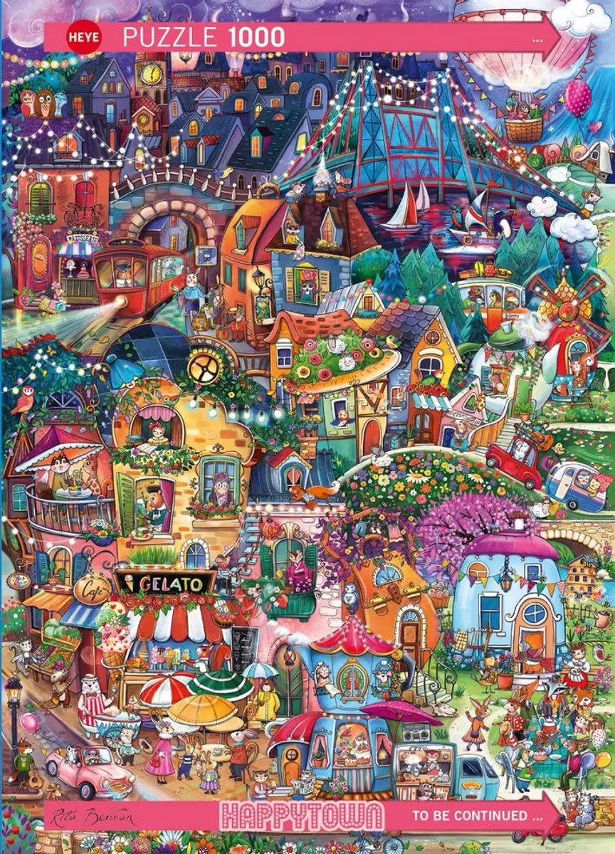 Heye Good Evening, Happytown Puzzel 1000 Stuks