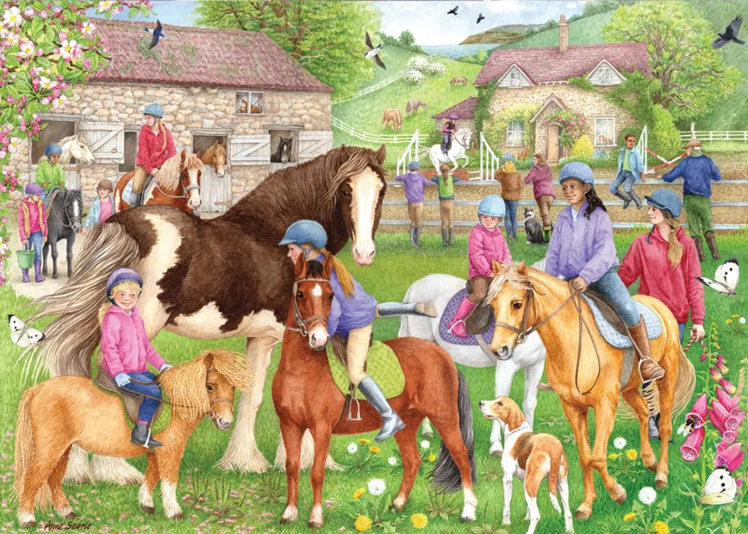 Jumbo Legpuzzel Falcon Riding School 1000 Stuks - 1000 Puzzeldelen
