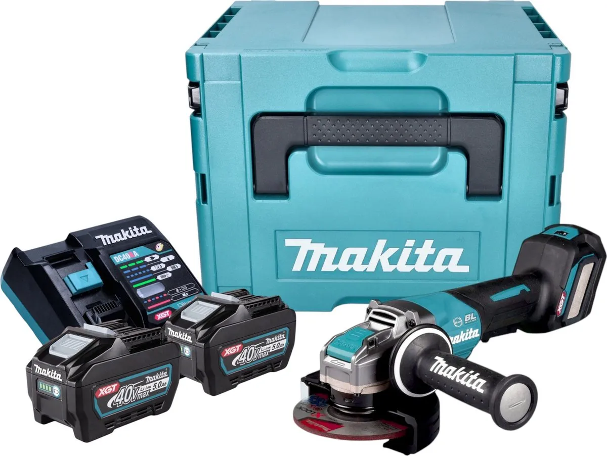 Makita GA 044 GT201 Accu Haakse Slijper 125mm X-LOCK Brushless