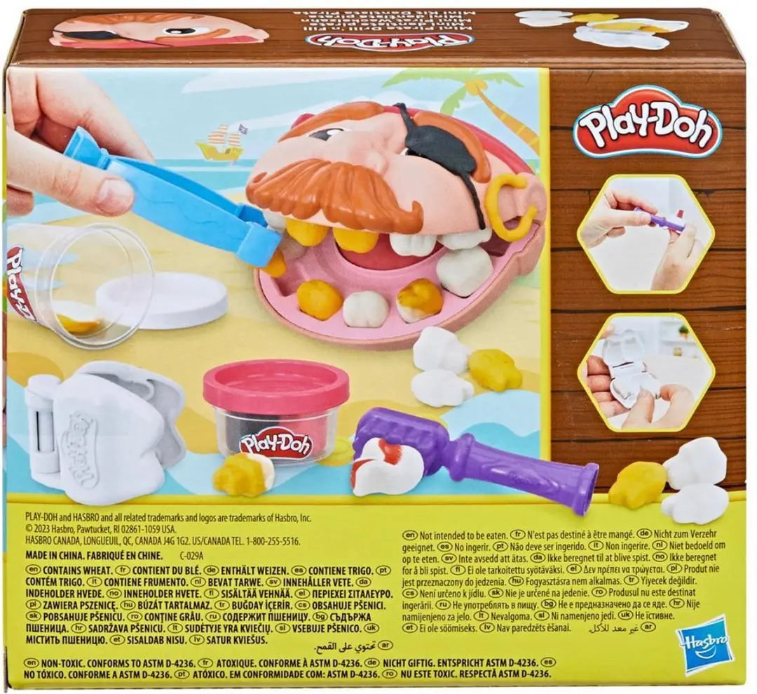 Play-Doh Mini Piraat Drill 'n Fill Tandarts Speelgoed - Multicolors