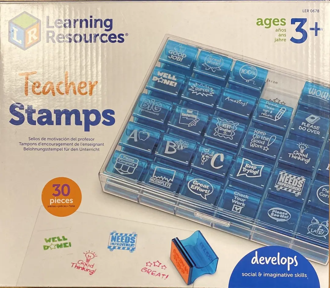Learning Resources Nakijkstempels - 30 Stuks - 4 Kleuren - afbeelding 2 van 2
