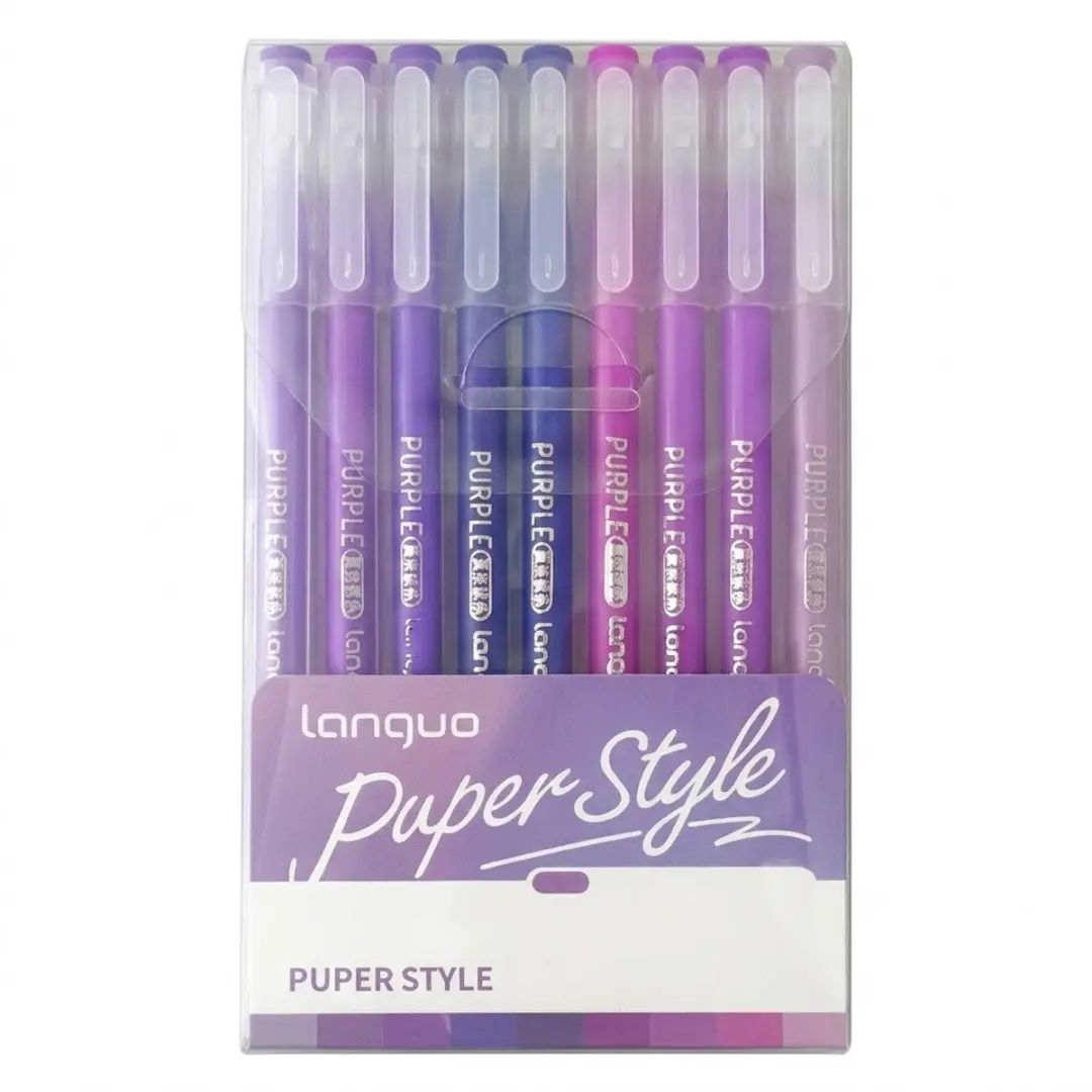 NUVEX Paarse Gelpennen 9 Stuks