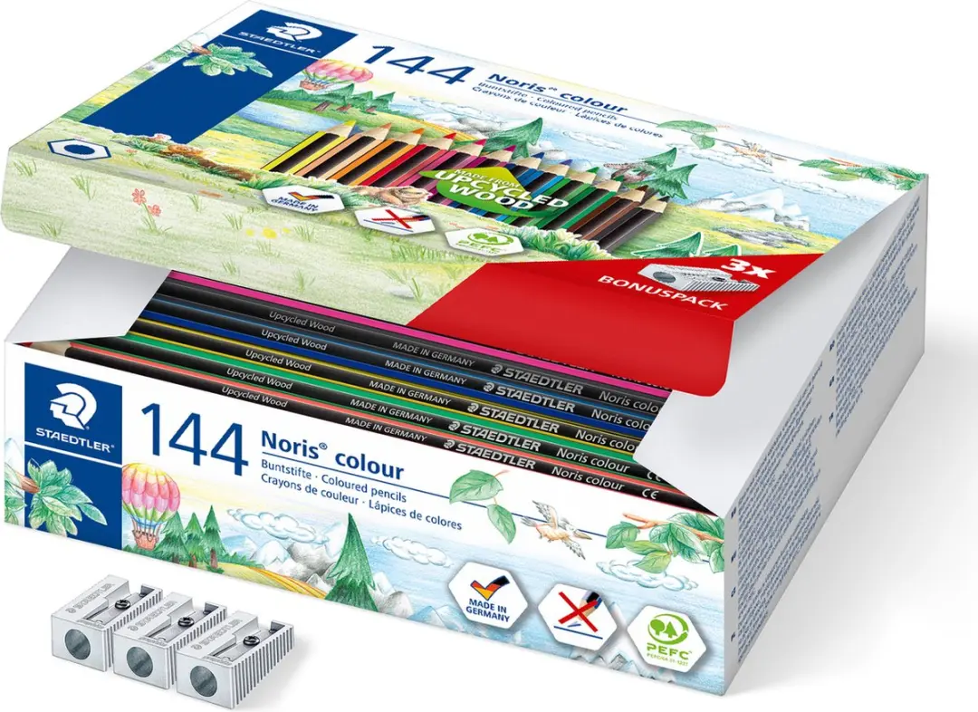 STAEDTLER Noris colour Kleurpotloodset 144 Stuks - 12 Kleuren