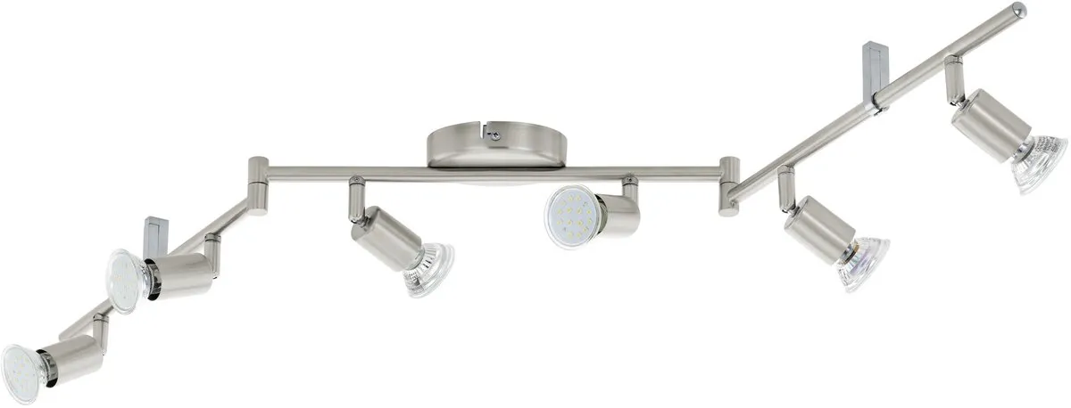 Eglo Buzz Plafondspot - 6 Leds Nikkel-Mat